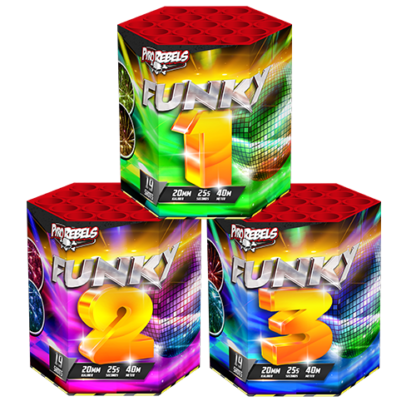 Funky 3 Set 3 cakes 19 shots